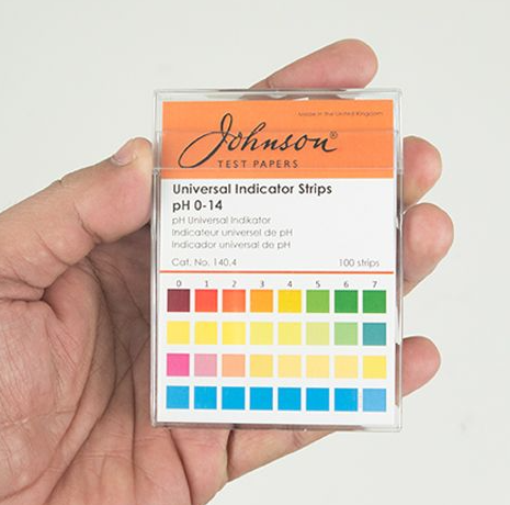 Johnson JS-140-4 แถบวัดค่าพีเอช Universal Indicator Strips | PH 0-14 (100 Strips/Pack)